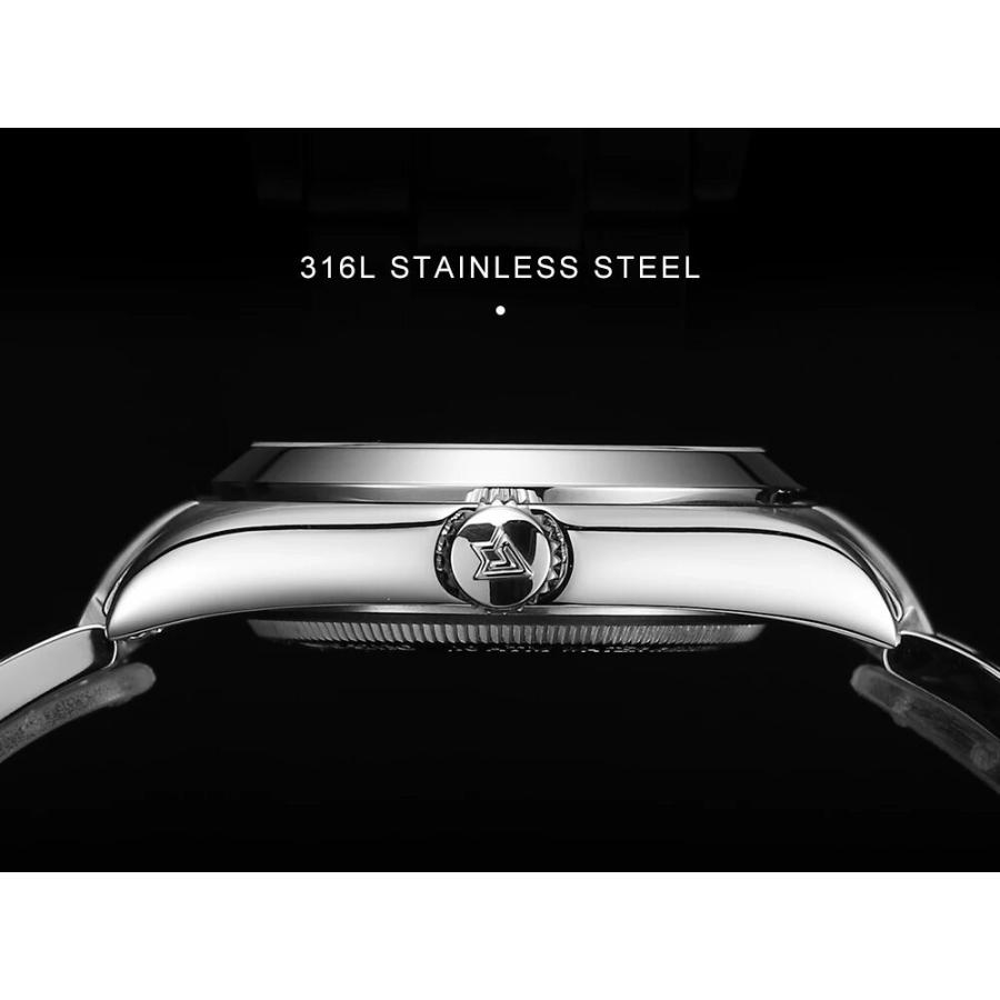 カスタム　mod　オマージュ　ノンデイト　40mm　自動巻き腕時計 CADISEN 自動巻き腕時計 メンズ 40代 50代 オマージュウォッチ