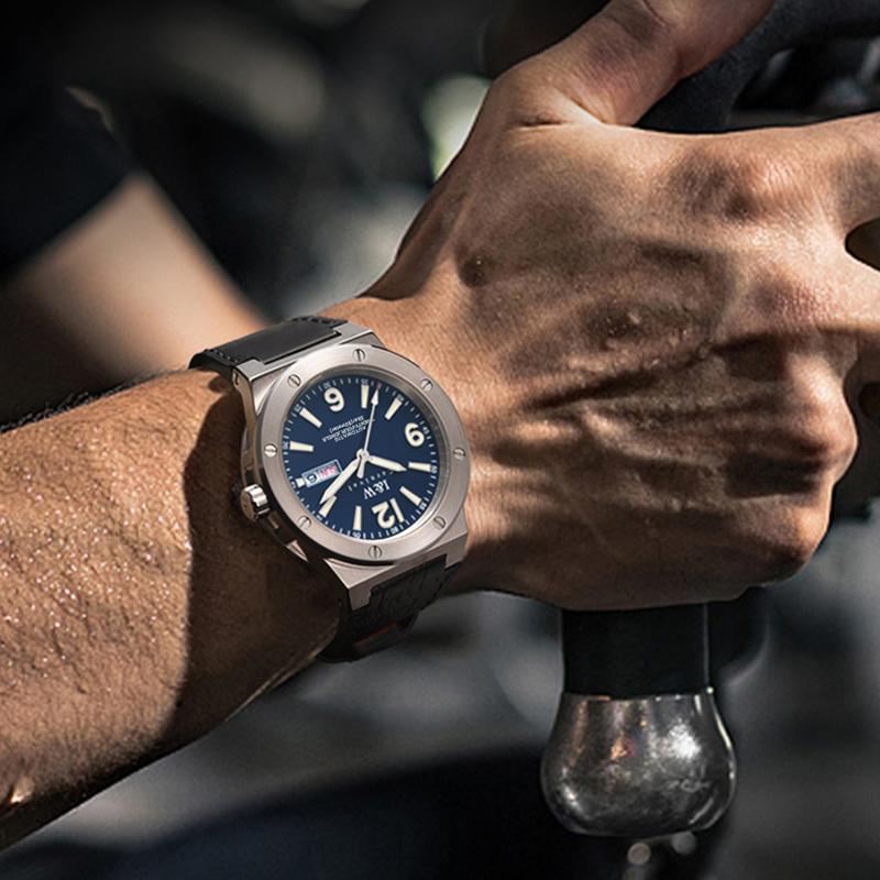 腕時計 メンズ 自動巻き 機械式 CARNIVAL I&W 手巻き デイデイト 防水