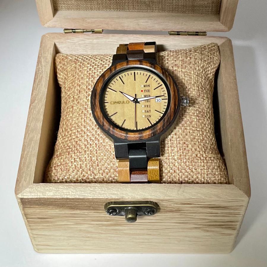 腕時計 レディース 木製腕時計 ウッドウォッチ 20代 30代 40代 クォーツ カレンダー 日付 曜日 シルクロ |  | 07