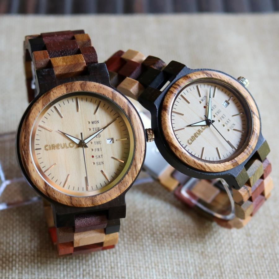 ペアウォッチ カップル 夫婦 木製腕時計 ウッドウォッチ ペア価格 シルクロ 金属アレルギー プレゼント ギフト :ci-002:腕時計のシル