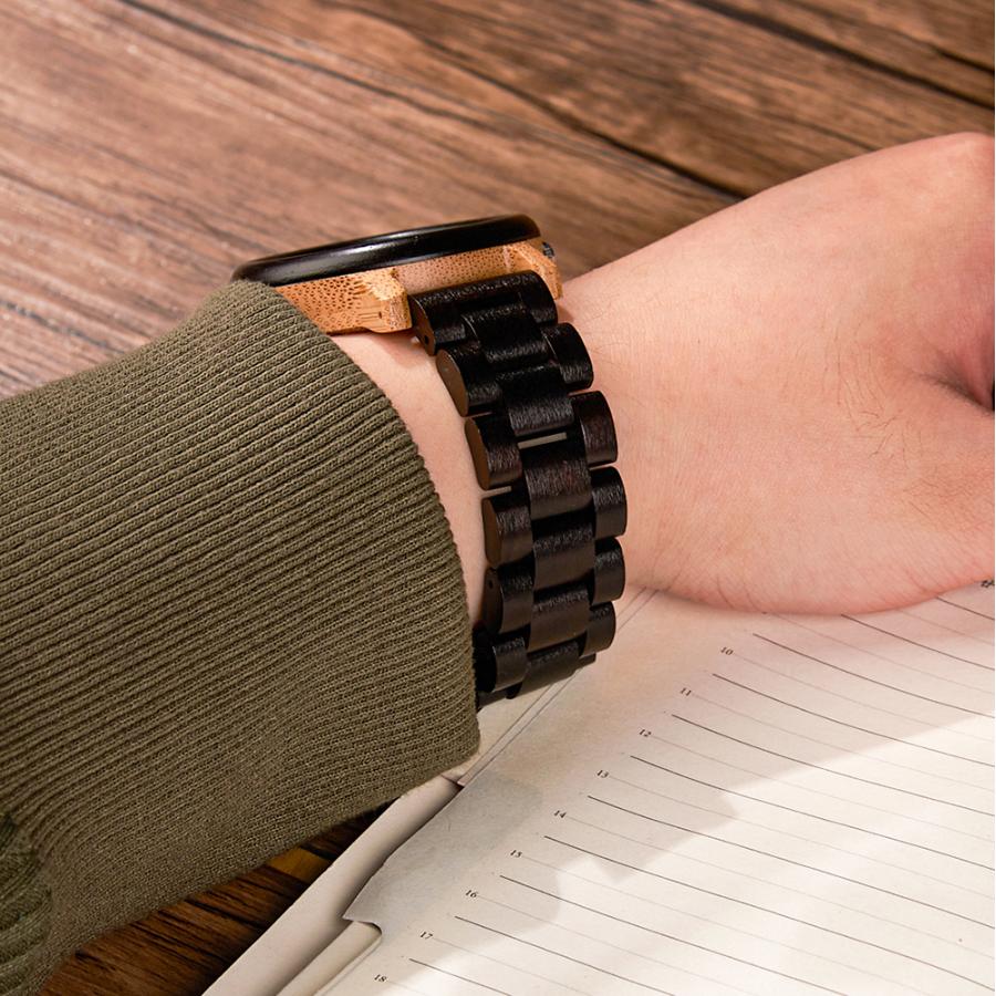 ペアウォッチ カップル 夫婦 木製腕時計 ウッドウォッチ 竹 バンブー 金属アレルギー プレゼント ギフト シルクロ |  | 10