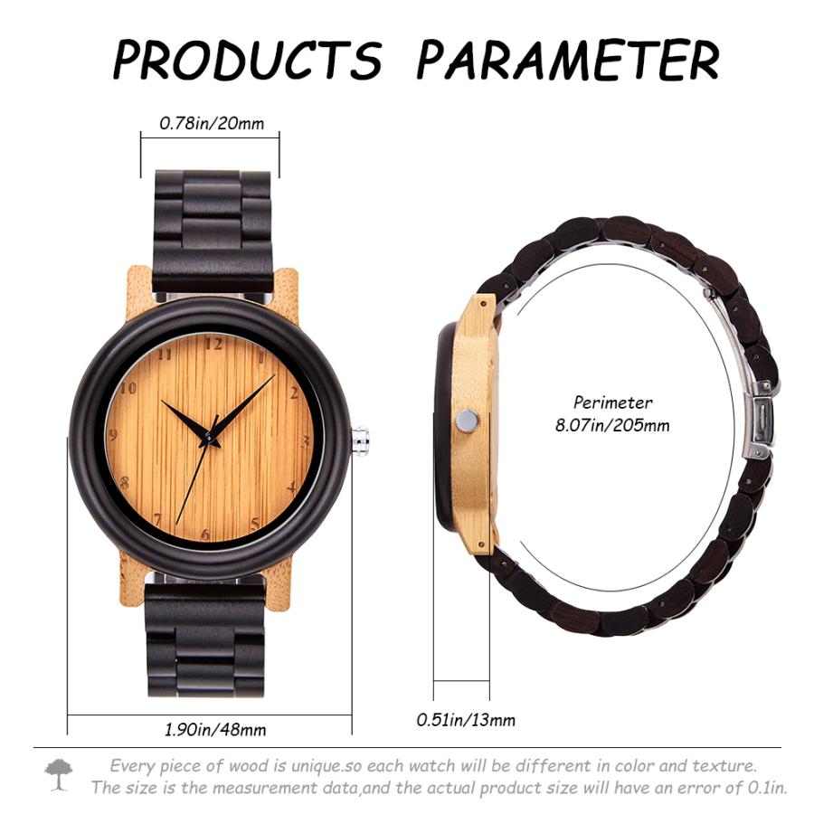 ペアウォッチ カップル 夫婦 木製腕時計 ウッドウォッチ 竹 バンブー 金属アレルギー プレゼント ギフト シルクロ |  | 11