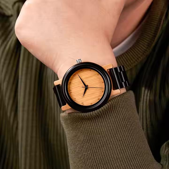 ペアウォッチ カップル 夫婦 木製腕時計 ウッドウォッチ 竹 バンブー 金属アレルギー プレゼント ギフト シルクロ |  | 08