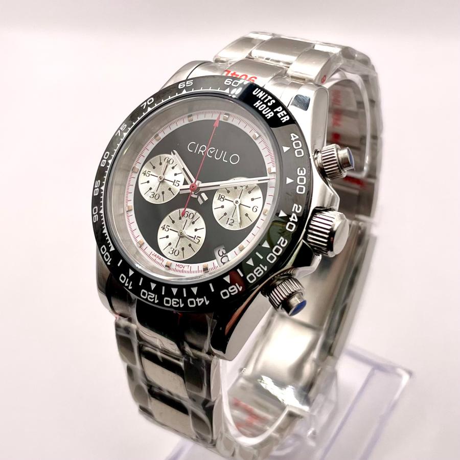 腕時計 メンズ 40代 50代 オマージュウォッチ クロノグラフ クォーツ 39mm パンダ シルクロ CI-1020 |  | 04