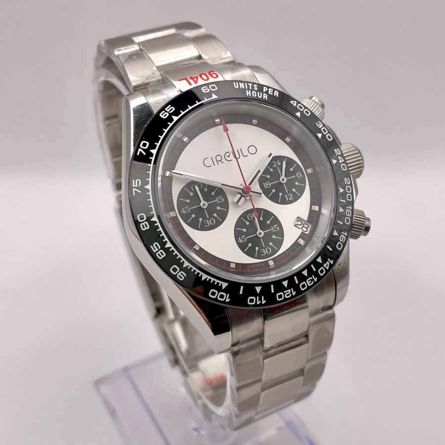 腕時計 メンズ 40代 50代 オマージュウォッチ クロノグラフ クォーツ 39mm パンダ シルクロ CI-1020 |  | 07