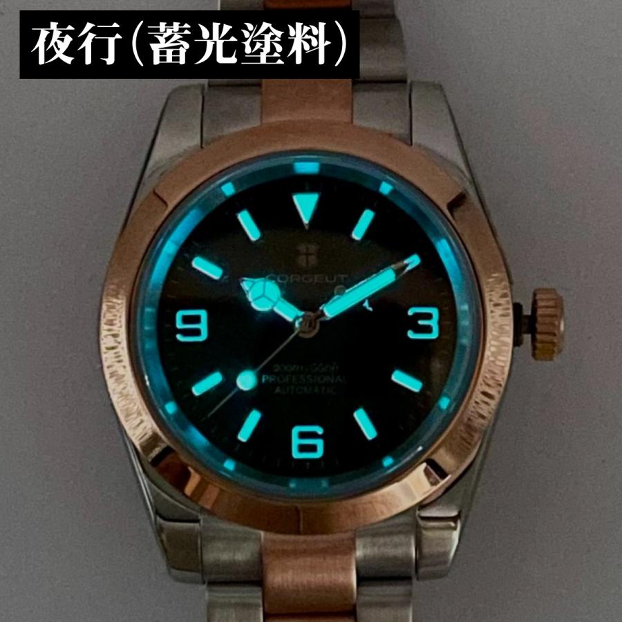 自動巻き腕時計 メンズ 36mm 39mm CORGEUT サファイアガラス 10気圧