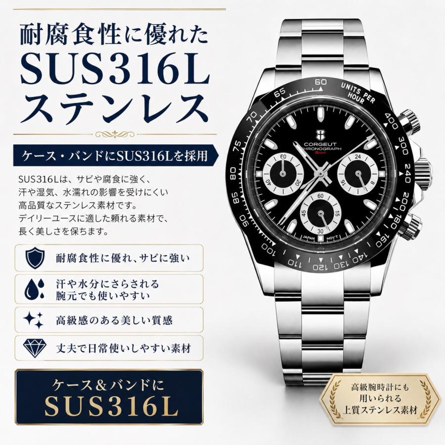 腕時計 メンズ 40代 50代 クロノグラフ オマージュウォッチ クォーツ