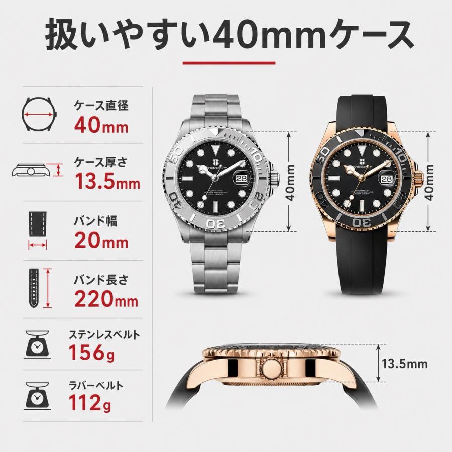 腕時計 メンズ 機械式 自動巻き 日本製ムーブメント ダイバーズ