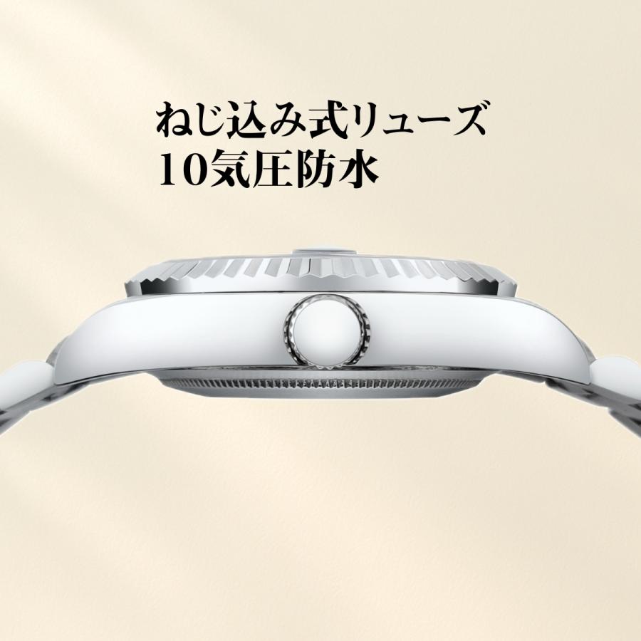 腕時計 メンズ 機械式 自動巻き 40代 50代 オマージュウォッチ デイデイト 手巻き 36mm 日付 曜日 CORGEUT 6002 |  | 07