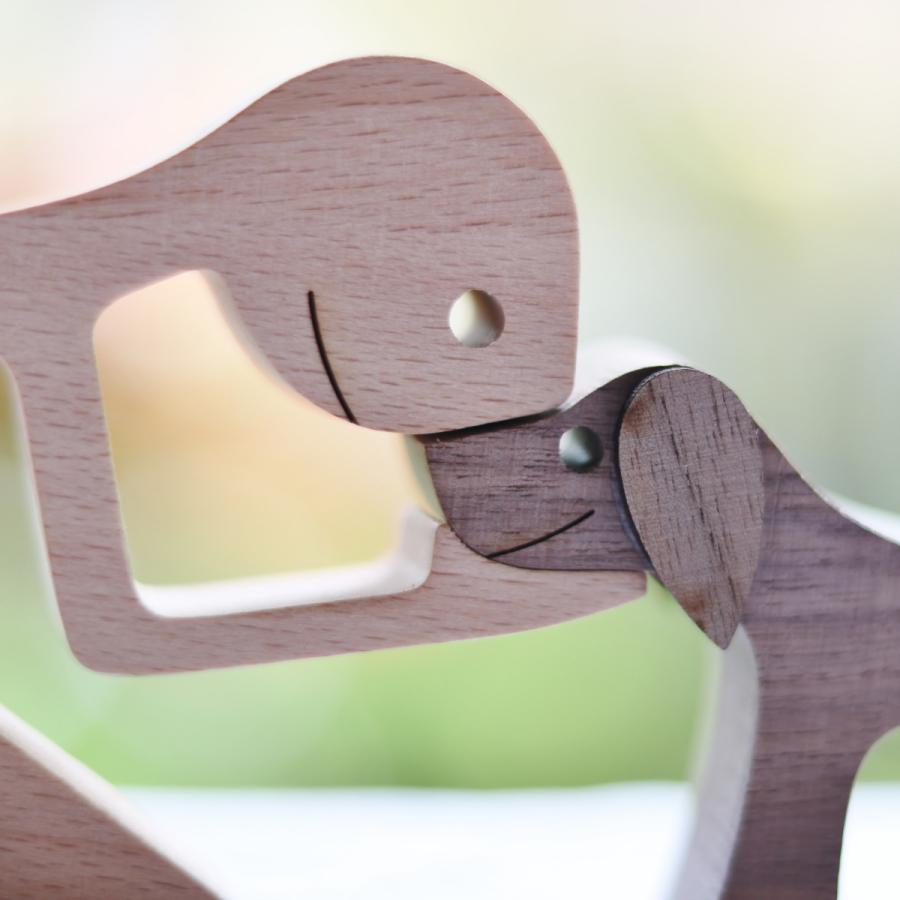 木製 オブジェ 置物 犬 子犬 猫 子猫 動物 天然木 おもちゃ プレゼント |  | 04