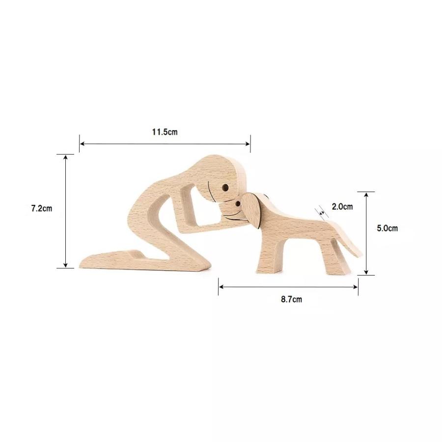 木製 オブジェ 置物 犬 子犬 猫 子猫 動物 天然木 おもちゃ プレゼント |  | 08