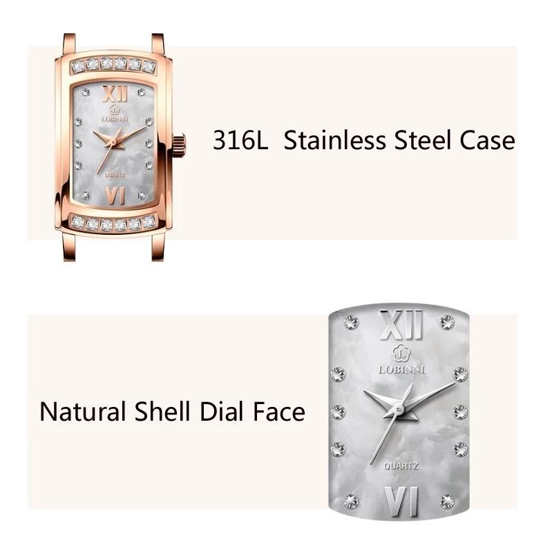 腕時計 レディース クォーツ式 超薄型 レクタンギュラー ブレスレット Lobinni Lo 8014 腕時計のシルクロ 通販 Yahoo ショッピング