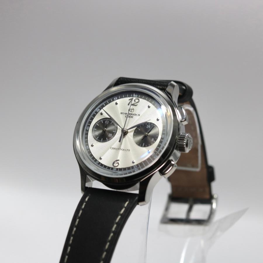 腕時計 メンズ 40代 50代 クロノグラフ クォーツ 38mm 革ベルト ホワイト MYSTERIOUS CODE |  | 05