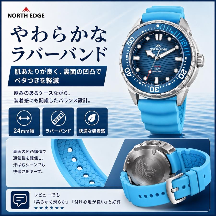 爆買 腕時計 メンズ ソーラー ダイバーズウォッチ 大きめ 300m防水