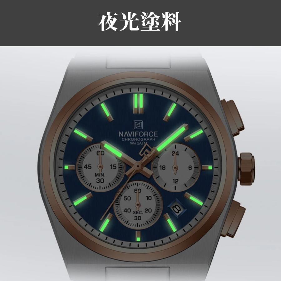 ペアウォッチ カップル 夫婦 クォーツ クロノグラフ ペア価格 日付 プレゼント ギフト NAVIFORCE NF8048 |  | 06