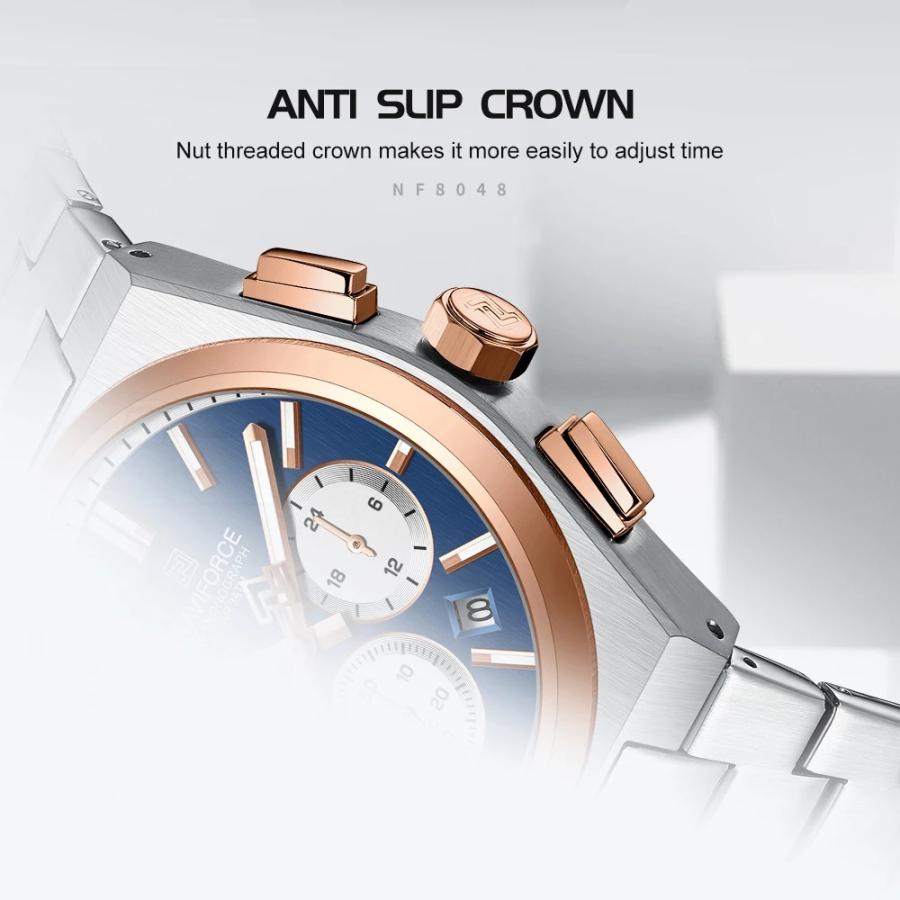 ペアウォッチ カップル 夫婦 クォーツ クロノグラフ ペア価格 日付 プレゼント ギフト NAVIFORCE NF8048 |  | 09