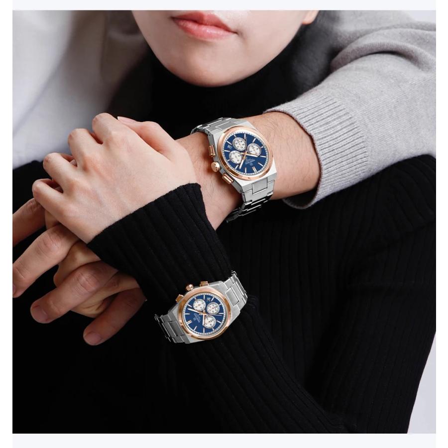 ペアウォッチ カップル 夫婦 クォーツ クロノグラフ ペア価格 日付 プレゼント ギフト NAVIFORCE NF8048 |  | 11