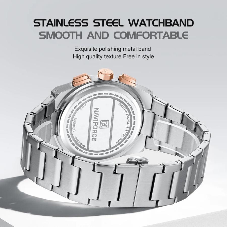 ペアウォッチ カップル 夫婦 クォーツ クロノグラフ ペア価格 日付 プレゼント ギフト NAVIFORCE NF8048 |  | 10