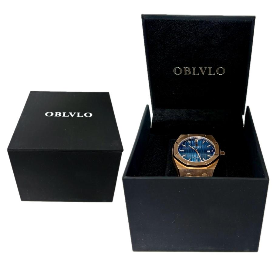 機械式腕時計 メンズ 40代 50代 オマージュウォッチ 自動巻き ミヨタムーブメント 手巻き付き OBLVLO TM-ASP |  | 17