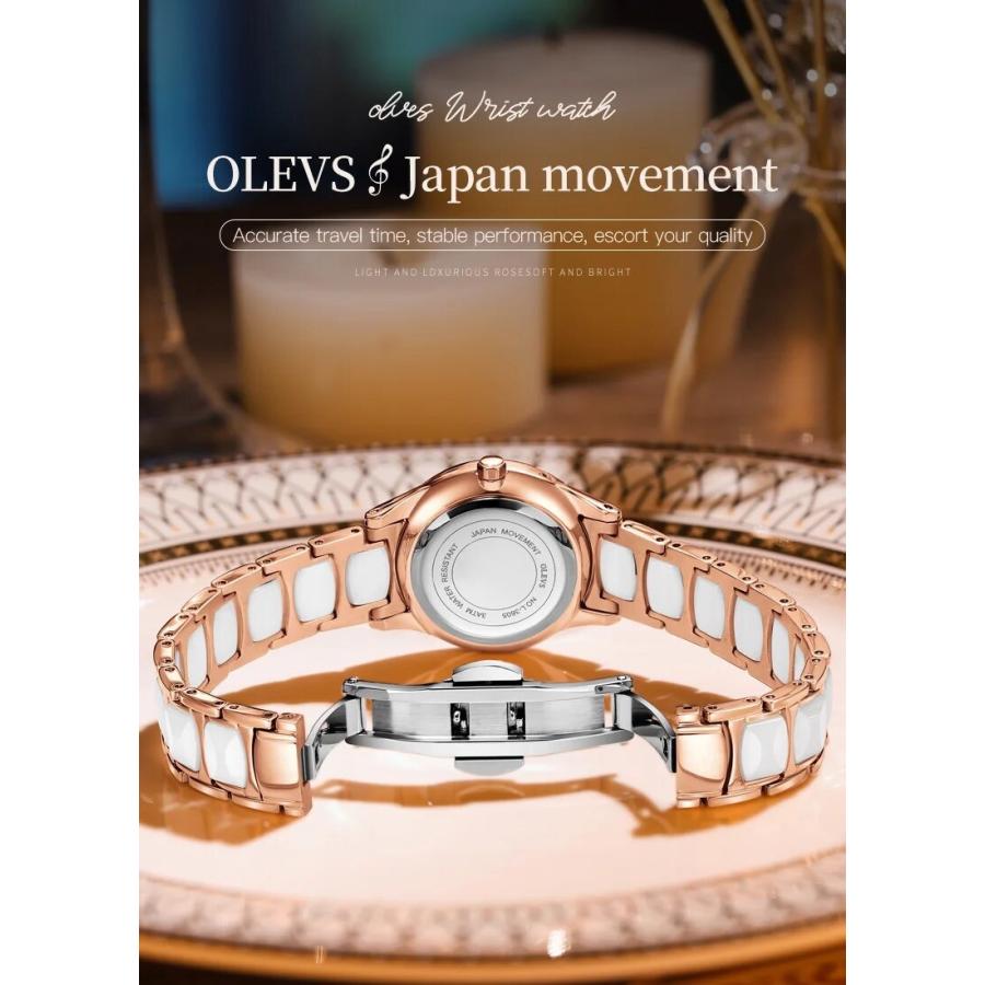 【新品】OLEVS レディースアナログクォーツ腕時計・ 大人のエレガントデザイン 腕時計 レディース 20代 30代 40代 OLEVS クォーツ 音符 ト音