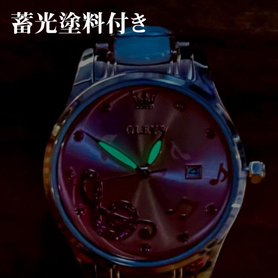 腕時計 レディース 20代 30代 40代 OLEVS クォーツ 音符 ト音