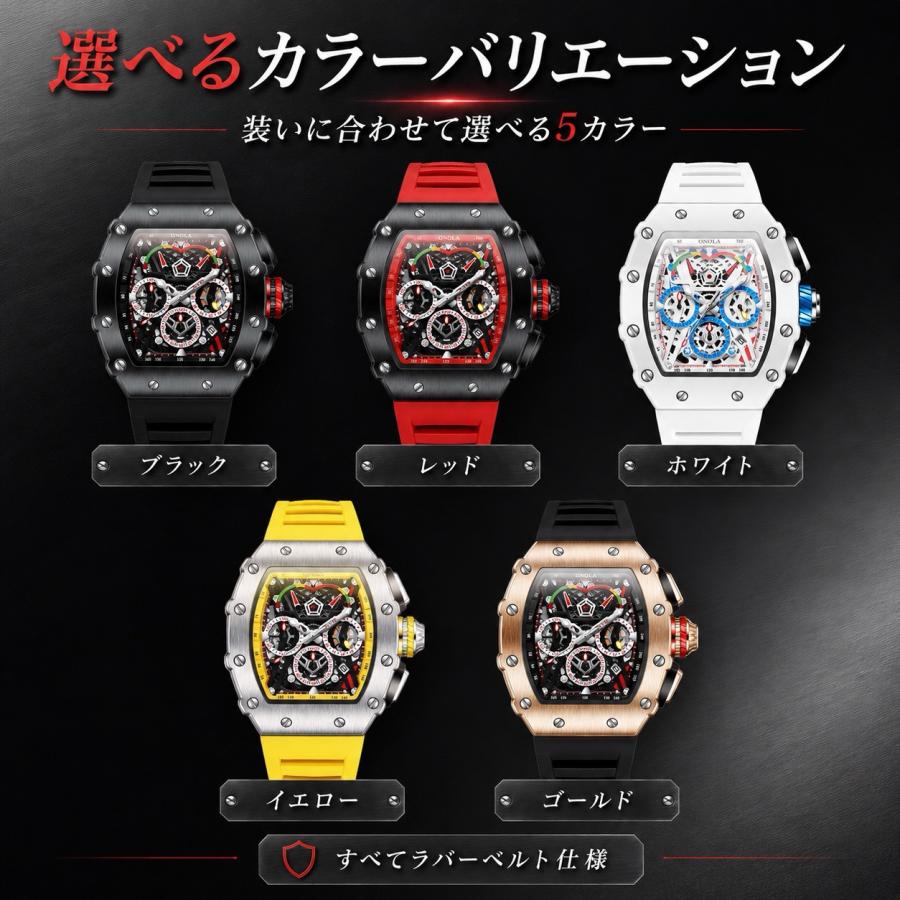 爆買 腕時計 メンズ クロノグラフ オマージュウォッチ クォーツ トノー