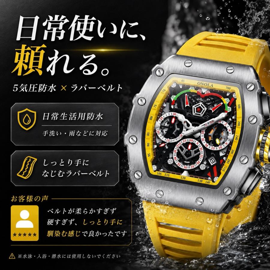 爆買 腕時計 メンズ クロノグラフ オマージュウォッチ クォーツ トノー