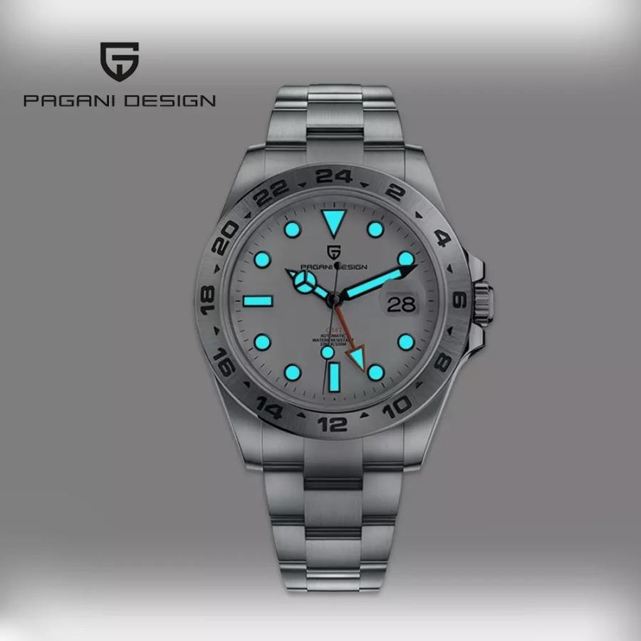 腕時計 メンズ 40代 50代 パガーニデザイン PAGANI DESIGN オマージュウォッチ GMT針 機械式 父の日 PD-1682 メンズ 40代 50代 PD ステンレス SUS316L