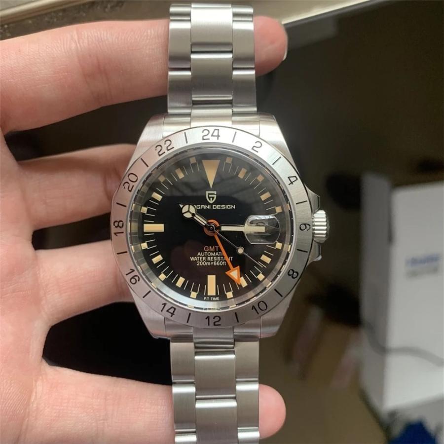 腕時計 メンズ 40代 50代 パガーニデザイン PAGANI DESIGN オマージュウォッチ GMT針 機械式 父の日 PD-1693 メンズ 40代 50代 PD ステンレス SUS316L