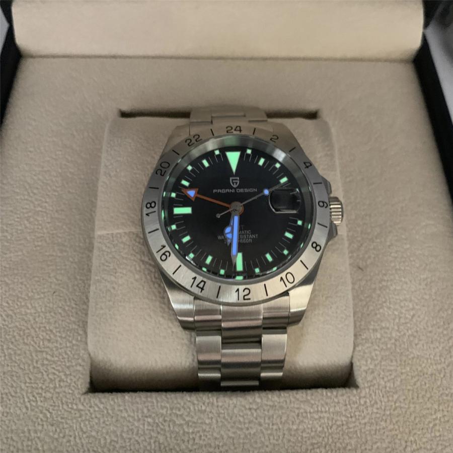 腕時計 メンズ 40代 50代 パガーニデザイン PAGANI DESIGN オマージュウォッチ GMT針 機械式 父の日 PD-1693 メンズ 40代 50代 PD ステンレス SUS316L