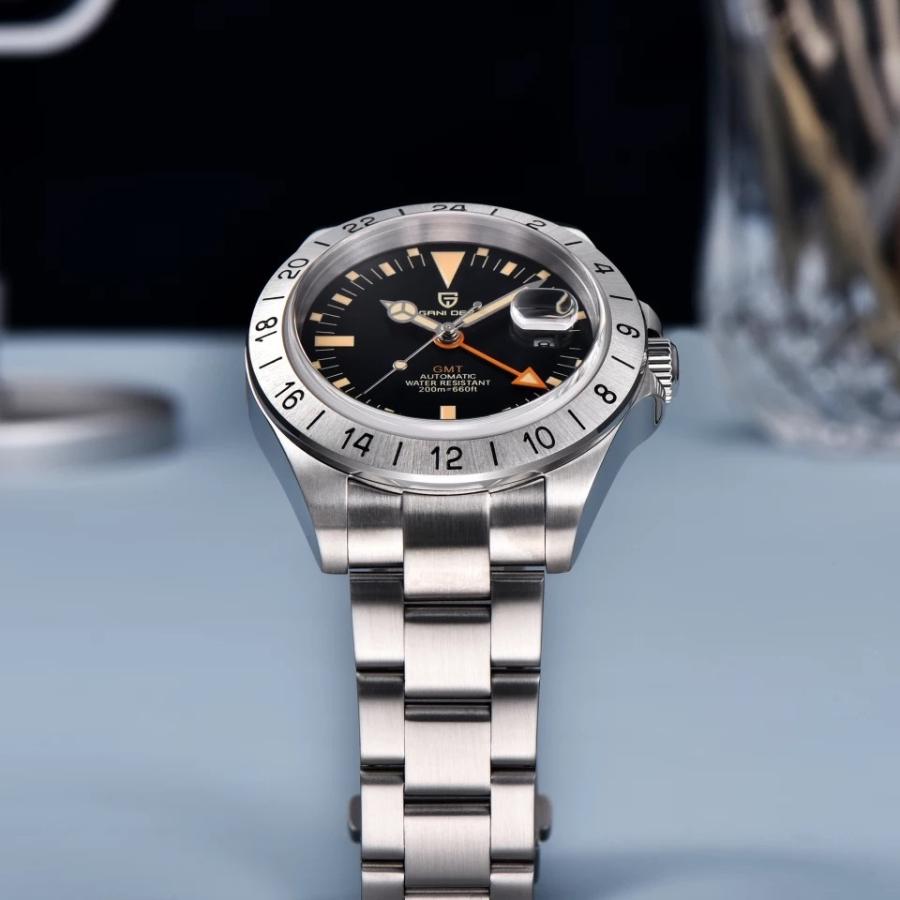 腕時計 メンズ 40代 50代 パガーニデザイン PAGANI DESIGN オマージュウォッチ GMT針 機械式 父の日 PD-1693 メンズ 40代 50代 PD ステンレス SUS316L