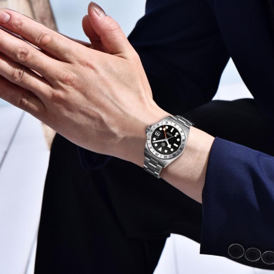 機械式腕時計 メンズ GMT オマージュウォッチ 自動巻き セイコー