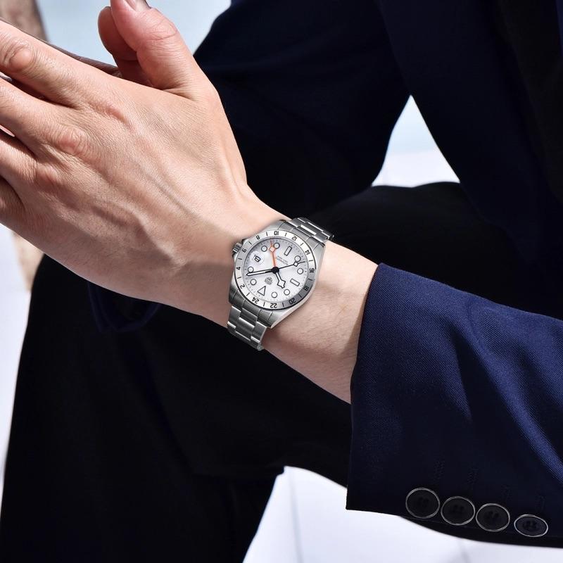 機械式腕時計 メンズ GMT オマージュウォッチ 自動巻き セイコー