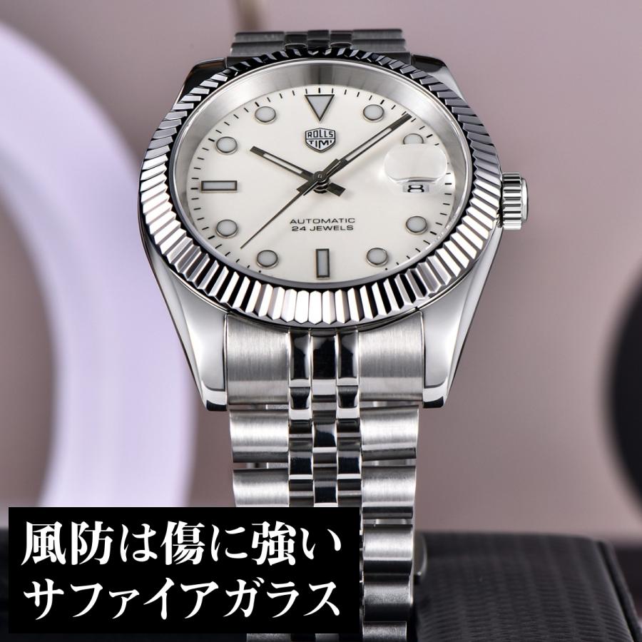 自動巻き腕時計 メンズ 40代 50代 オマージュウォッチ 機械式 手巻き 40mm 全面蛍光 RoolsTimi RT-7930 |  | 04