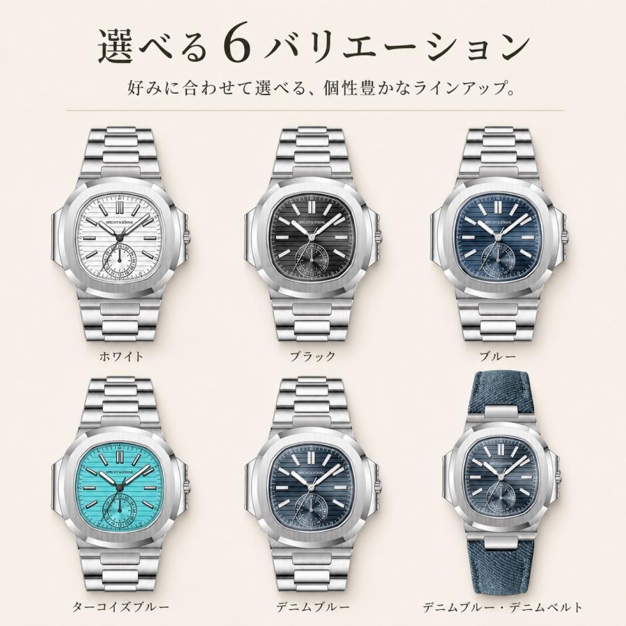 腕時計 メンズ 40代 50代 オマージュウォッチ クォーツ メカクォーツ