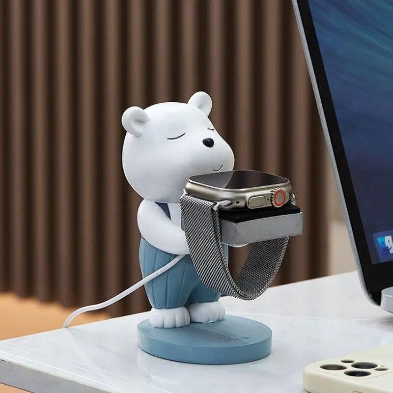 腕時計用スタンド ウォッチスタンド 1本用 アップルウォッチ 充電スタンド Apple Watch 熊 人形 アクセサリー置き |  | 02