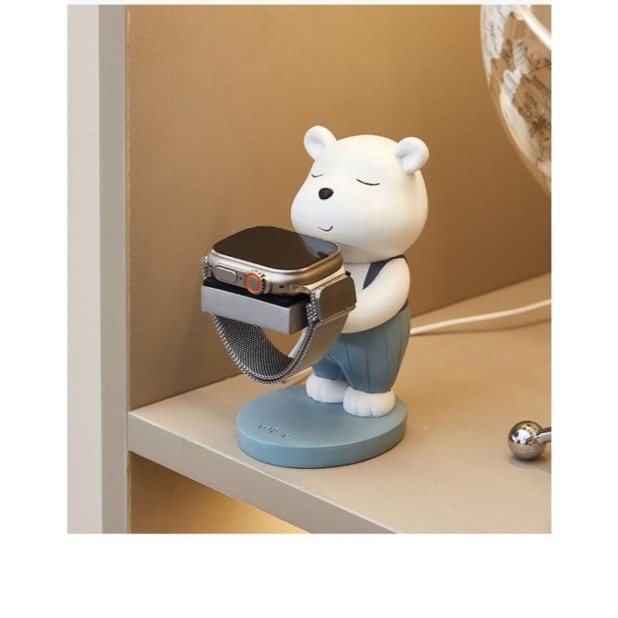 腕時計用スタンド ウォッチスタンド 1本用 アップルウォッチ 充電スタンド Apple Watch 熊 人形 アクセサリー置き |  | 03