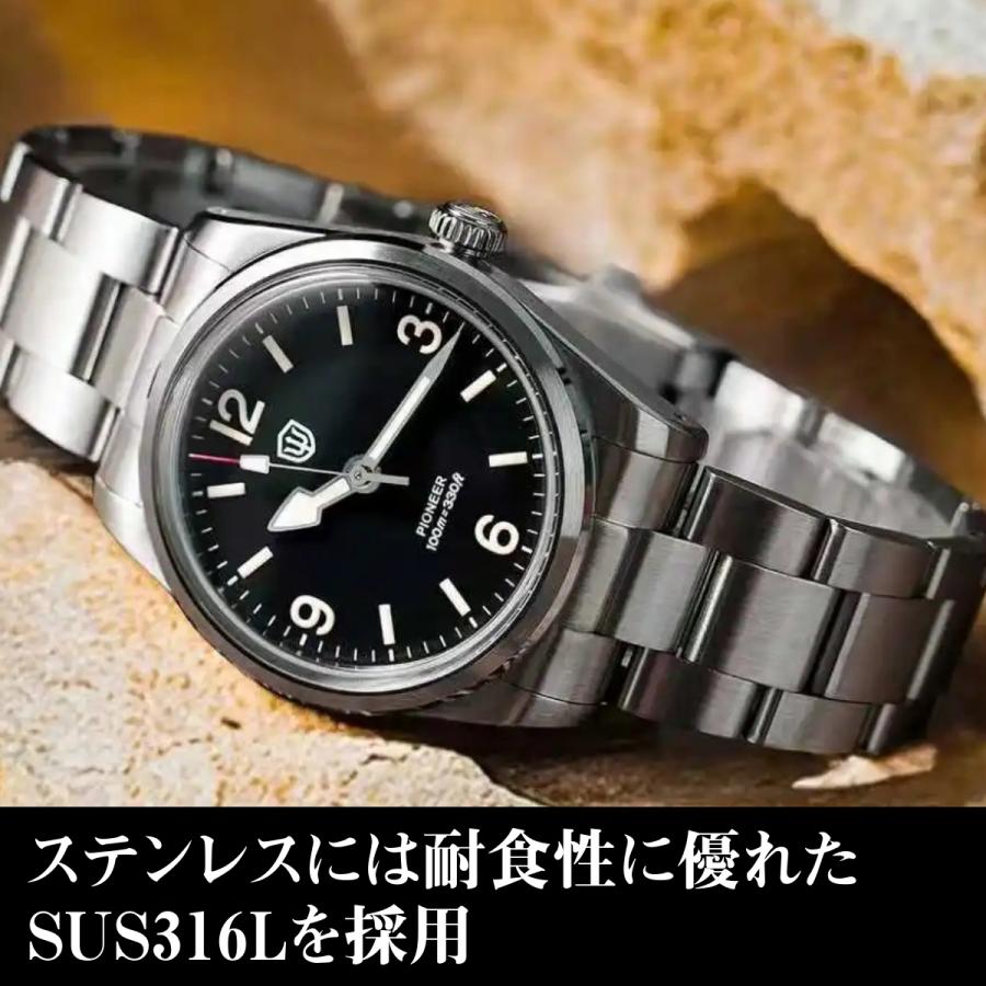 腕時計 メンズ 40代 50代 オマージュウォッチ クォーツ 10気圧防水
