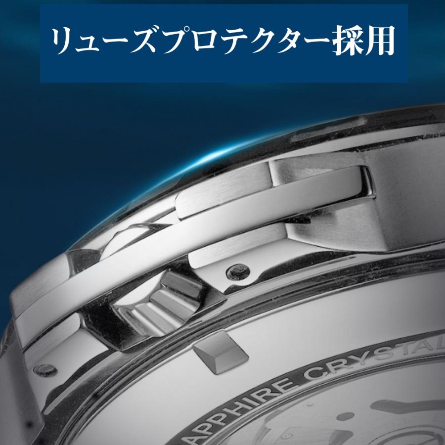 自動巻き腕時計 オープンハート メンズ 40代 50代 機械式 手巻き