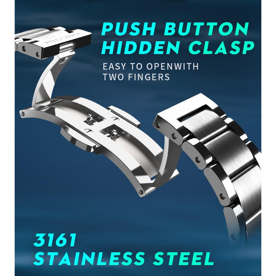 自動巻き腕時計 オープンハート メンズ 40代 50代 機械式 手巻き