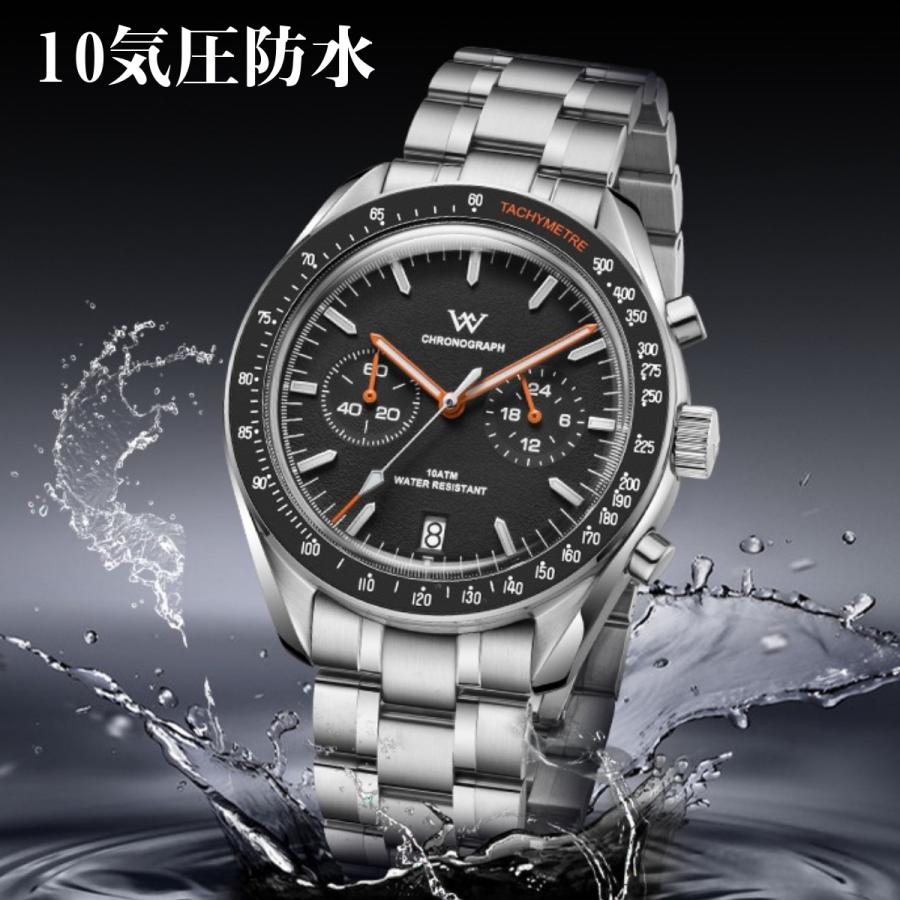 腕時計 メンズ 40代 クロノグラフ メカニカルクォーツ クォーツ式