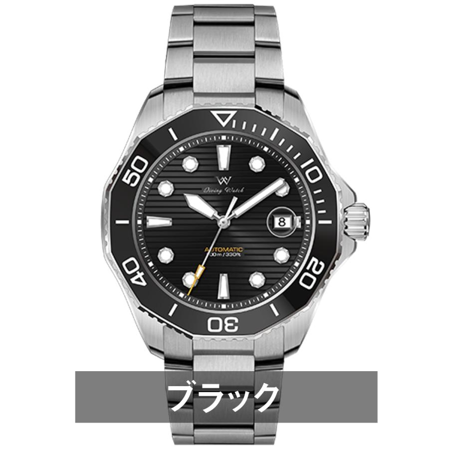 DESIGNLIGE 自動巻き 腕時計 100m ダイバー ウォッチ オマージュ ダイバーズウォッチ 腕時計 メンズ オマージュウォッチ 防水
