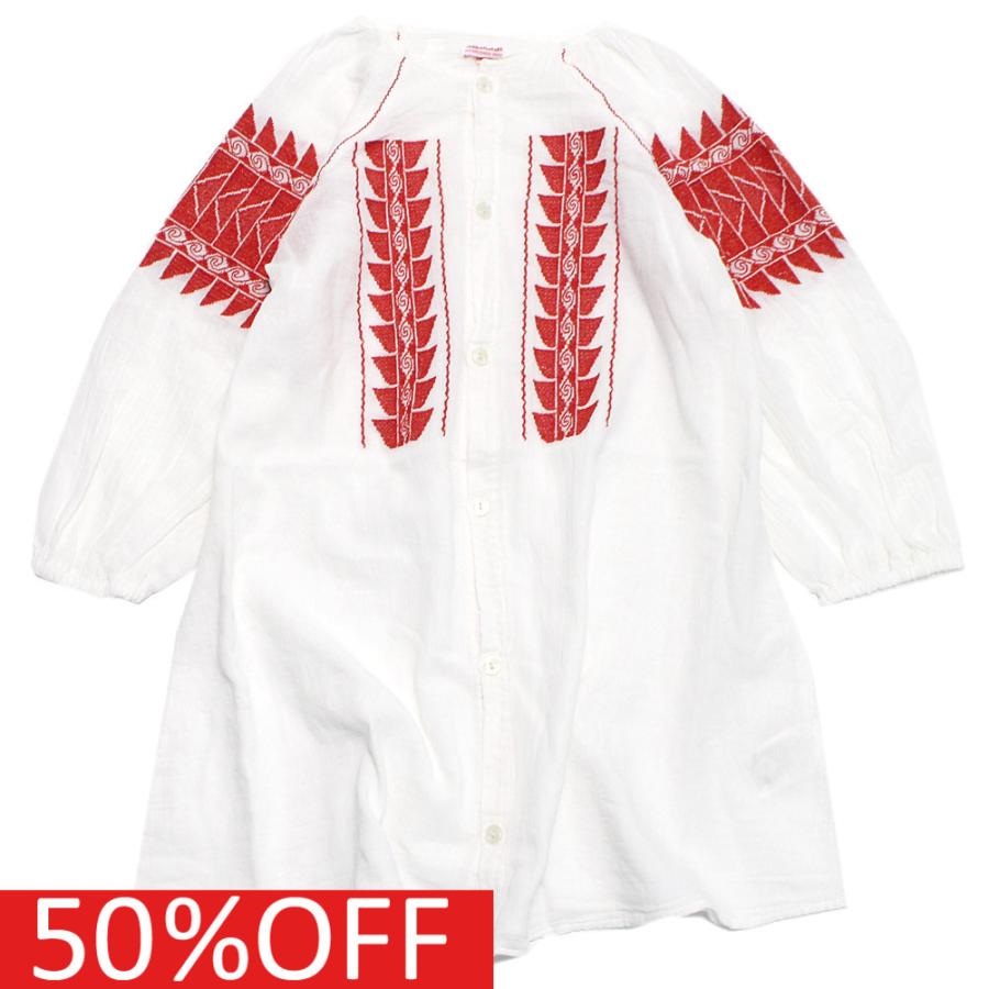 絶対一番安い セール 40 Off ワンピース デニム ダンガリー デニムアンドダンガリー 子供服 シーチング パフ シシュウ Op 1w白 超人気の Menumaui Com