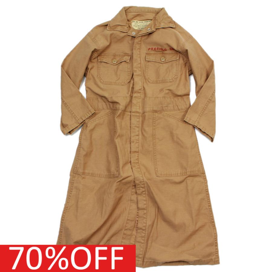 ワンピース デニム ダンガリー デニムアンドダンガリー 子供服 バックサテンストレッチ ミリタリー Op 9分丈 16beベージュ Pymr Go Th