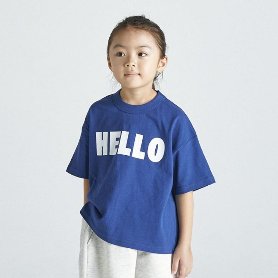 半袖Tシャツ "フォブ" 子供服 HELLO Tシャツ ブルー(BL)｜circus-circus｜02