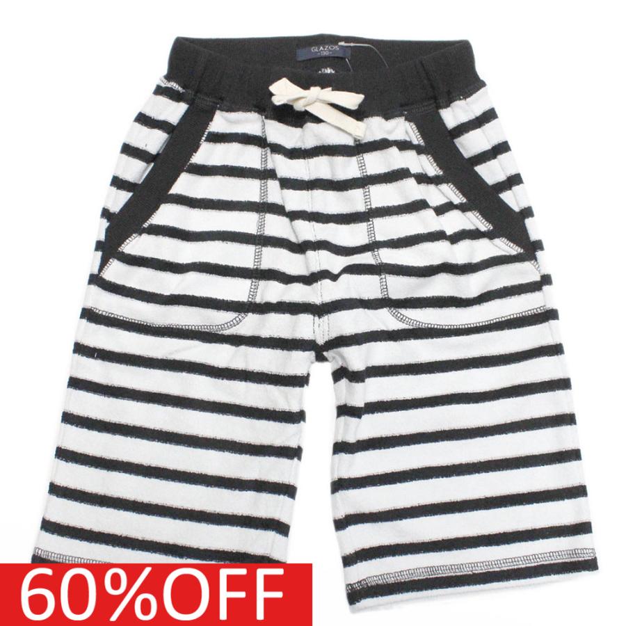 クリスマス特集22 ハーフパンツ Glazos グラソス 子供服 パイルボーダーハーフパンツ クロ 80 半ズボン ハーフパンツ サイズ 160 Www We Job Com