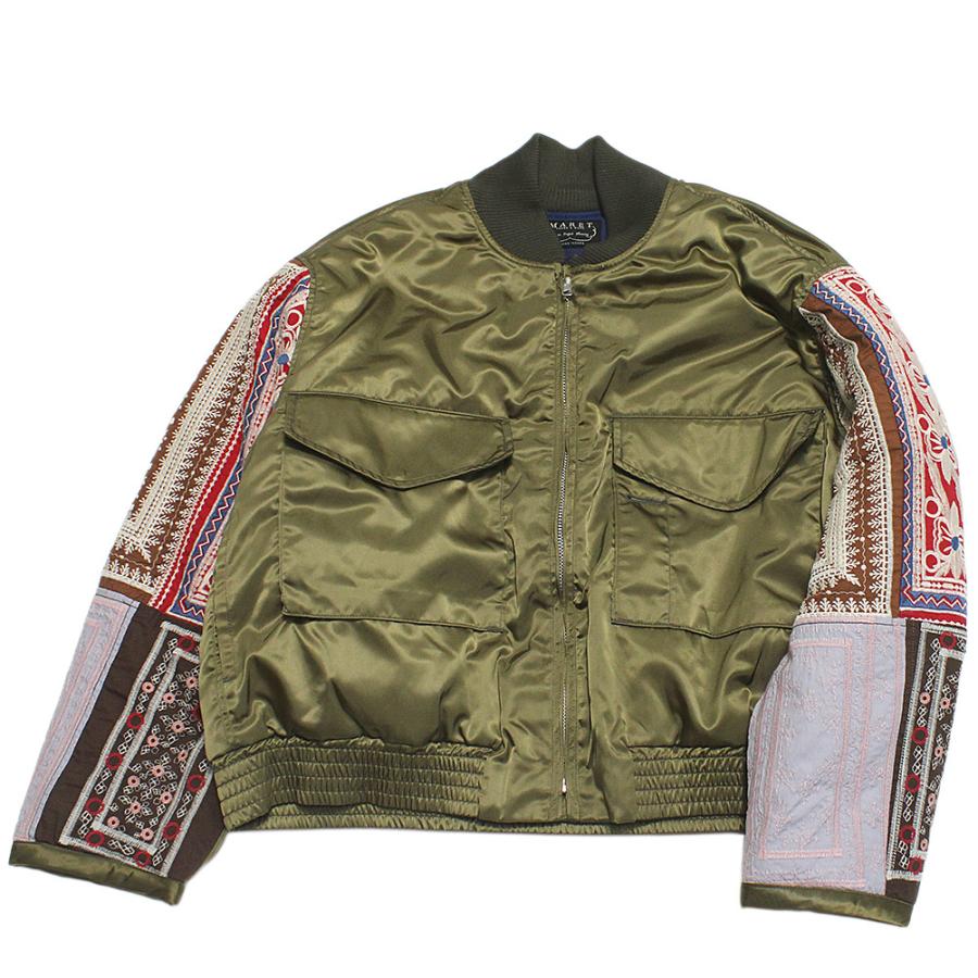 【美品】Antonio Marras レース装飾 ミリタリージャケット カーキ atmos pink Gather Military MA-1 KHAKI（アトモス ピンク ギャザー