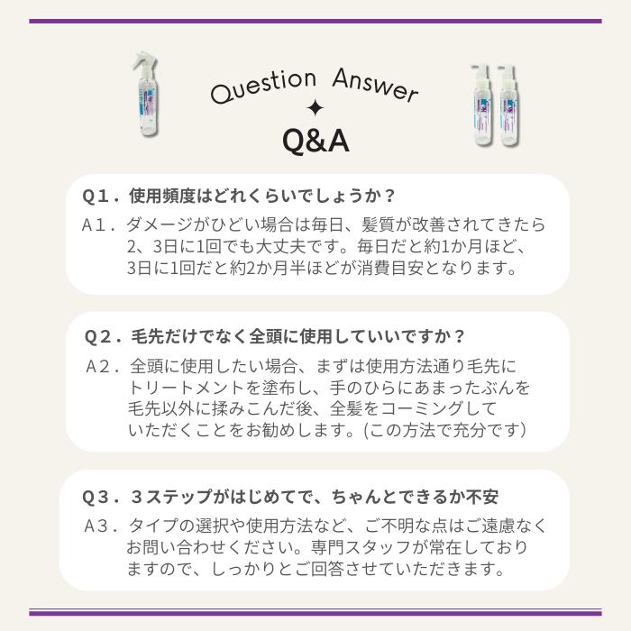 爆買 ポイント10倍 3stepトリートメント 本格サロンのトリートメントを