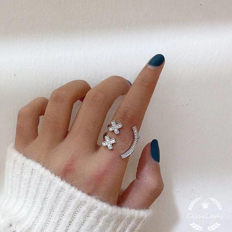 ニコちゃん リング オープンリング 指輪 プラチナ仕上げ 笑顔 かわいい