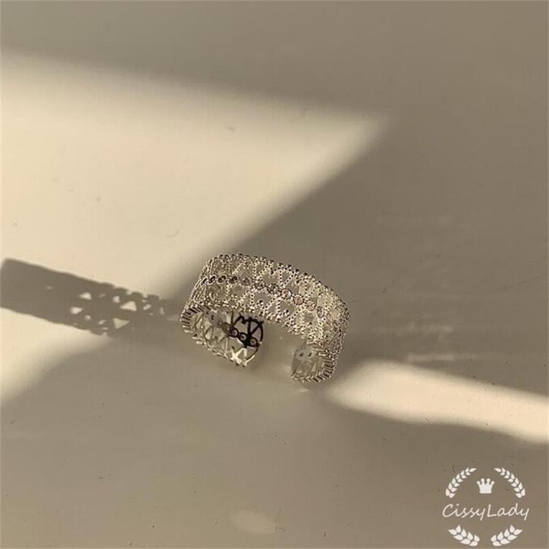 シルバー 透かすレース 指輪 リング ring フリーサイズ CZダイヤ シルバー 透かすレース 指輪 リング ring フリーサイズ CZダイヤ